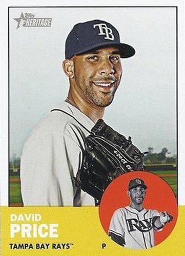 #277b David Price - Tampa Bay Rays - 2012 Topps Heritage Baseball