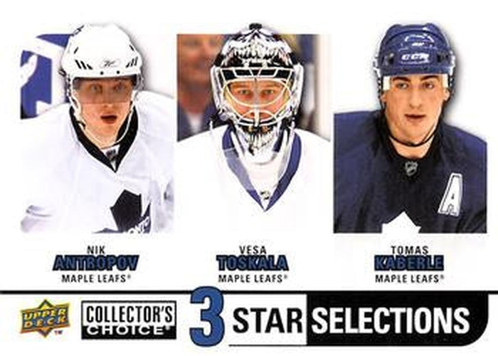 #278 Tomas Kaberle / Vesa Toskala / Nik Antropov - Toronto Maple Leafs - 2008-09 Collector's Choice Hockey