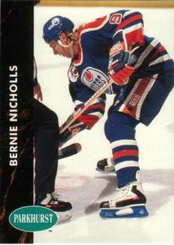 #278 Bernie Nicholls - Edmonton Oilers - 1991-92 Parkhurst Hockey