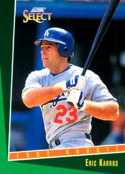 #278 Eric Karros - Los Angeles Dodgers - 1993 Select Baseball
