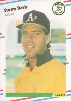 #278 Storm Davis - Oakland Athletics - 1988 Fleer Baseball
