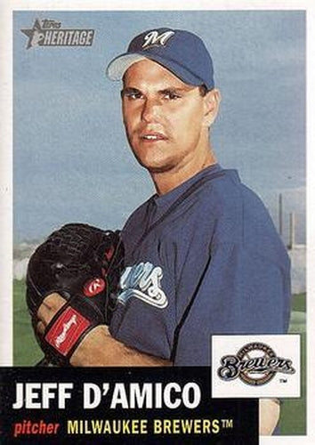 #278 Jeff D'Amico - Milwaukee Brewers - 2002 Topps Heritage Baseball