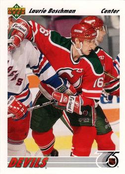 #279 Laurie Boschman - New Jersey Devils - 1991-92 Upper Deck Hockey