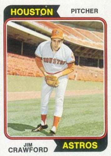 #279 Jim Crawford - Houston Astros - 1974 Topps Baseball