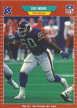 #279 Eric Moore - New York Giants - 1989 Pro Set Football