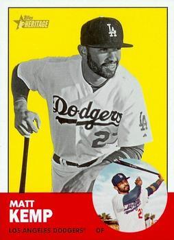 #279b Matt Kemp - Los Angeles Dodgers - 2012 Topps Heritage Baseball