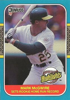 #27 Mark McGwire - Oakland Athletics - 1987 Donruss Highlights Baseball