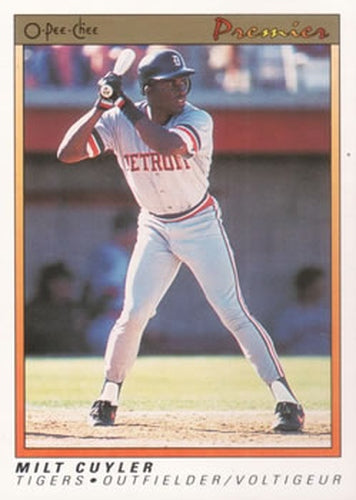 #27 Milt Cuyler - Detroit Tigers - 1991 O-Pee-Chee Premier Baseball