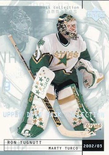 #27 Ron Tugnutt / Marty Turco - Dallas Stars - 2002-03 Upper Deck Mask Collection Hockey