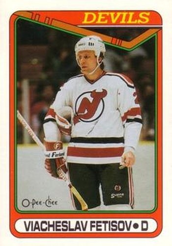 #27 Viacheslav Fetisov - New Jersey Devils - 1990-91 O-Pee-Chee Hockey
