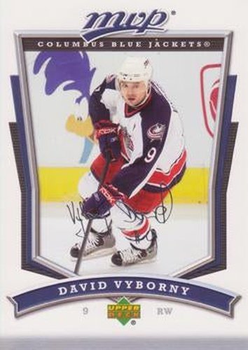 #27 David Vyborny - Columbus Blue Jackets - 2007-08 Upper Deck MVP Hockey