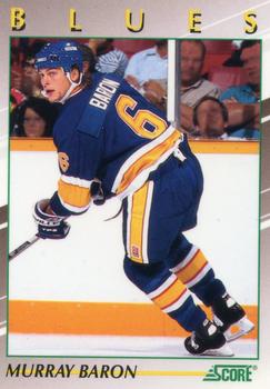 #27 Murray Baron - St. Louis Blues - 1991-92 Score Young Superstars Hockey