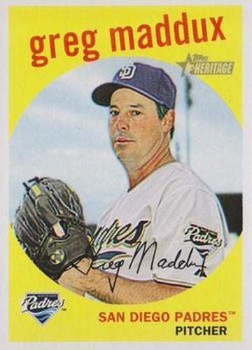 #27 Greg Maddux - San Diego Padres - 2008 Topps Heritage Baseball