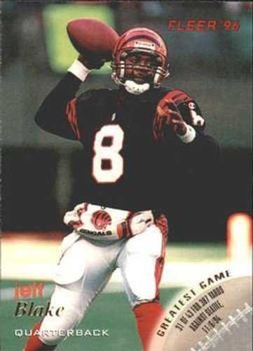 27 Jeff Blake - Cincinnati Bengals - 1996 Fleer Football – Isolated Cards