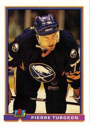 #27 Pierre Turgeon - Buffalo Sabres - 1991-92 Bowman Hockey