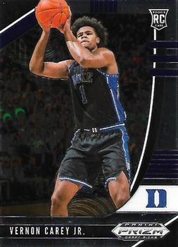 #27 Vernon Carey Jr. - Duke Blue Devils - 2020 Panini Prizm Draft Picks Collegiate Basketball