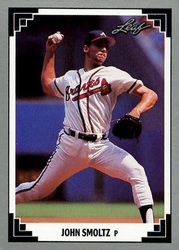 #27 John Smoltz - Atlanta Braves - 1991 Leaf Baseball
