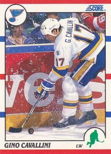#27 Gino Cavallini - St. Louis Blues - 1990-91 Score Hottest and Rising Stars Hockey