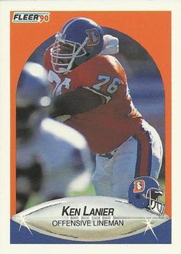 #27 Ken Lanier - Denver Broncos - 1990 Fleer Football