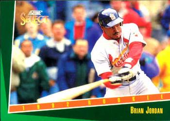 #280 Brian Jordan - St. Louis Cardinals - 1993 Select Baseball