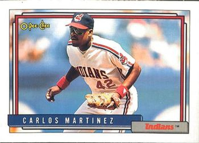 #280 Carlos Martinez - Cleveland Indians - 1992 O-Pee-Chee Baseball