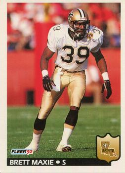 #280 Brett Maxie - New Orleans Saints - 1992 Fleer Football