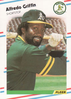 #280 Alfredo Griffin - Oakland Athletics - 1988 Fleer Baseball