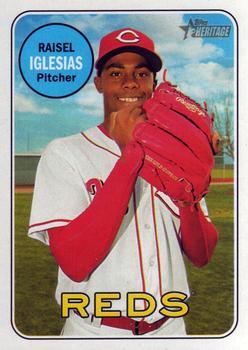 #280 Raisel Iglesias - Cincinnati Reds - 2018 Topps Heritage Baseball