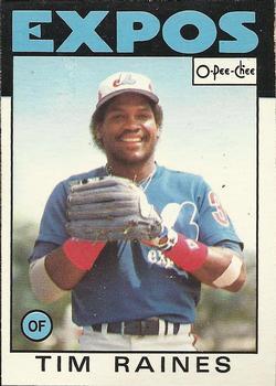 #280 Tim Raines - Montreal Expos - 1986 O-Pee-Chee Baseball