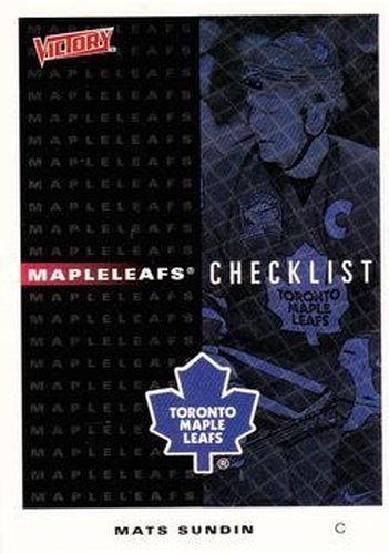 #280 Maple Leafs Checklist - Toronto Maple Leafs - 1999-00 Upper Deck Victory Hockey