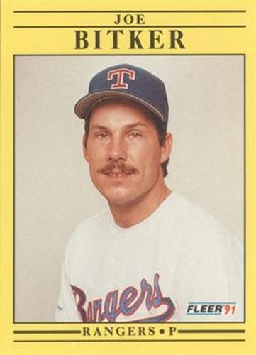 #281 Joe Bitker - Texas Rangers - 1991 Fleer Baseball