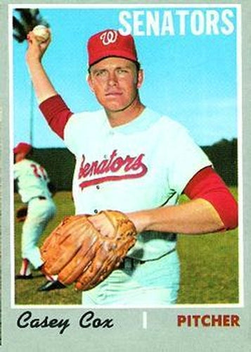 #281 Casey Cox - Washington Senators - 1970 Topps Baseball