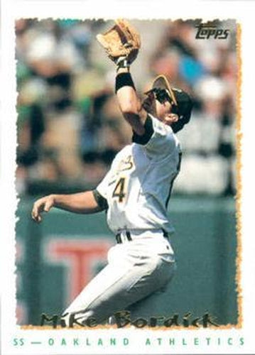 #281 Mike Bordick - Oakland Athletics - 1995 Topps Baseball