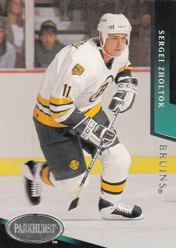 #281 Sergei Zholtok - Boston Bruins - 1993-94 Parkhurst Hockey