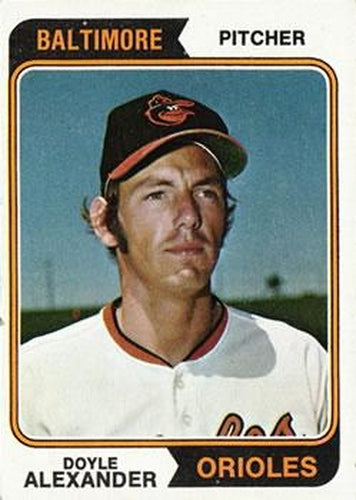 #282 Doyle Alexander - Baltimore Orioles - 1974 Topps Baseball
