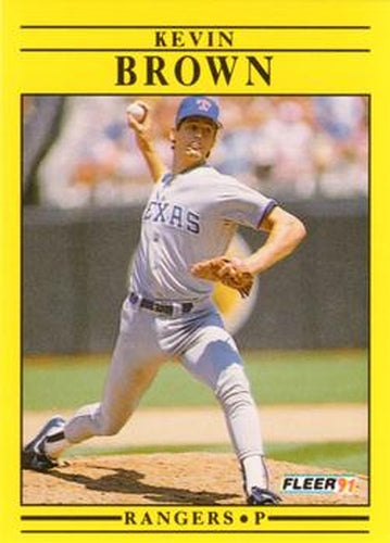 #282 Kevin Brown - Texas Rangers - 1991 Fleer Baseball
