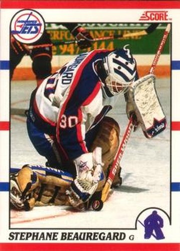 #282 Stephane Beauregard - Winnipeg Jets - 1990-91 Score Canadian Hockey