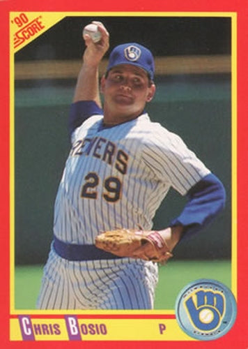 #283 Chris Bosio - Milwaukee Brewers - 1990 Score Baseball