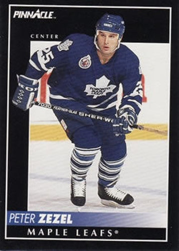 #283 Peter Zezel - Toronto Maple Leafs - 1992-93 Pinnacle Canadian Hockey