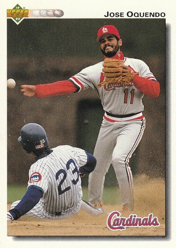 #283 Jose Oquendo - St. Louis Cardinals - 1992 Upper Deck Baseball