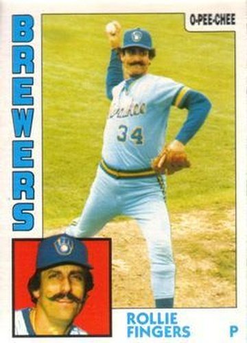 #283 Rollie Fingers - Milwaukee Brewers - 1984 O-Pee-Chee Baseball
