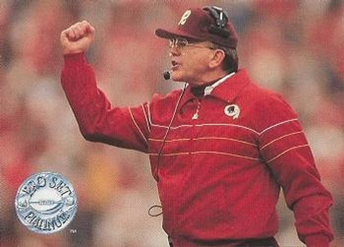 #284 Joe Gibbs - Washington Redskins - 1991 Pro Set Platinum Football