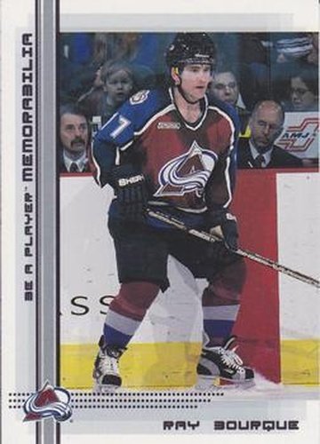 #284 Ray Bourque - Colorado Avalanche - 2000-01 Be a Player Memorabilia Hockey