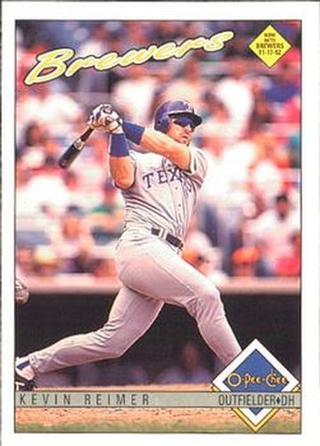 #284 Kevin Reimer - Milwaukee Brewers - 1993 O-Pee-Chee Baseball