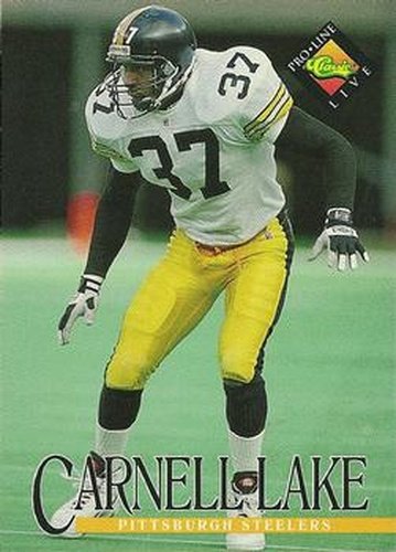 #284 Carnell Lake - Pittsburgh Steelers - 1994 Pro Line Live Football