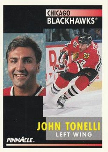 #284 John Tonelli - Chicago Blackhawks - 1991-92 Pinnacle Hockey