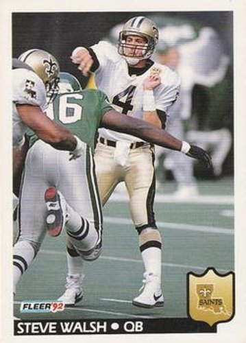 #285 Steve Walsh - New Orleans Saints - 1992 Fleer Football