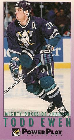 #285 Todd Ewen - Anaheim Mighty Ducks - 1993-94 Fleer PowerPlay Hockey