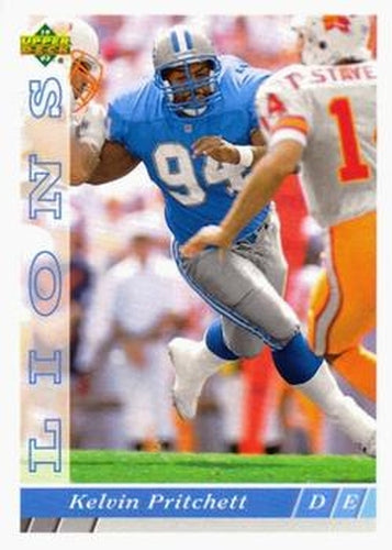 #285 Kelvin Pritchett - Detroit Lions - 1993 Upper Deck Football