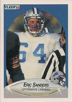 #285 Eric Sanders - Detroit Lions - 1990 Fleer Football